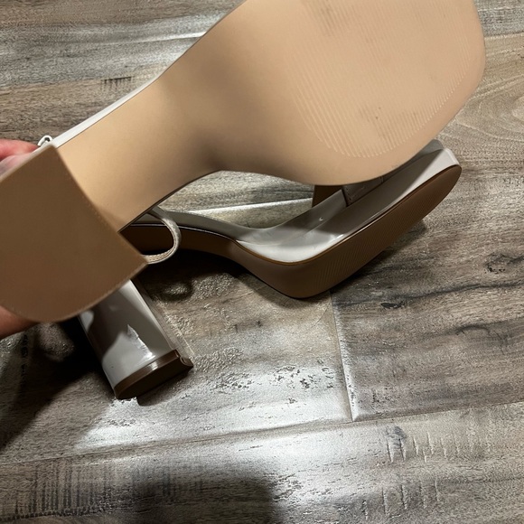 New Steve Madden Posie Bone Block Heel Ankle Strap Platform Sandals 10 - Picture 5 of 6